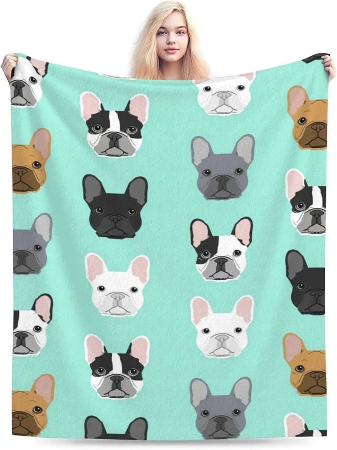Tapisserie bouledogue français avec motif imprimé devant la Maison - Accessoires et Décorations Naty Shop