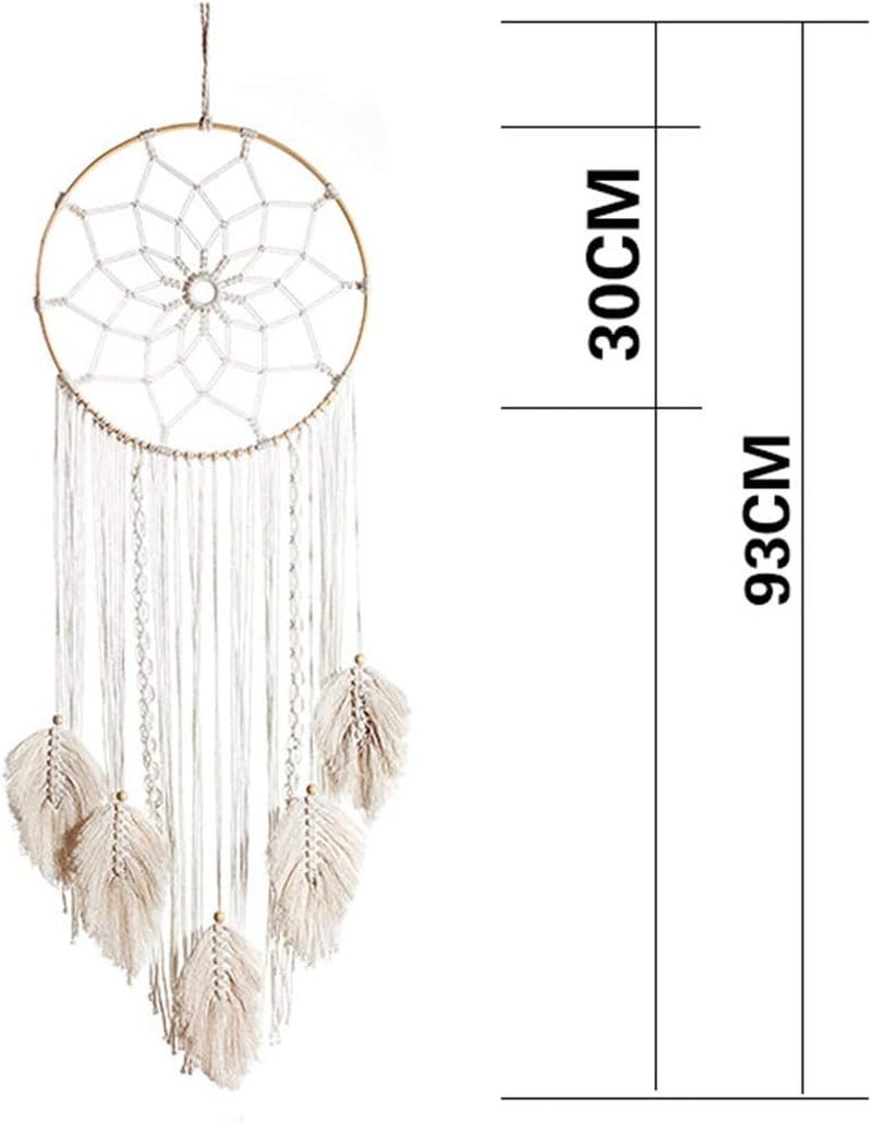 Tapisserie déco attrape-rêves tissé blanc décoration murale Maison - Accessoires et Décorations Naty Shop
