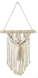 Déco tapisserie attrape-rêves tissé blanc décoration murale Maison - Accessoires et Décoration Naty Shop Petits pompons