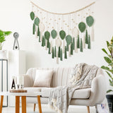 Tapisserie Dremisland grandes feuilles beige vert pompons Accueil - Accessoires et Décoration Naty Shop