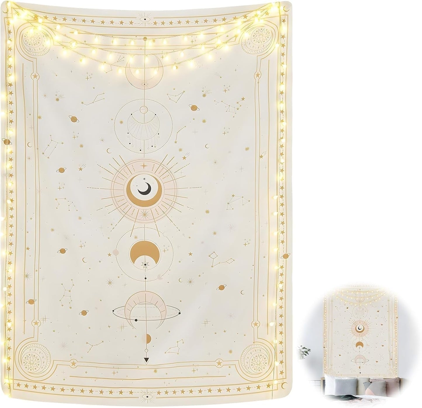 Tapisserie phases de lune mystère constellation Accueil - Accessoires et Décorations Naty Shop Default Title