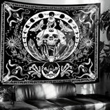 Tapisserie gothique halloween bannière noir blanc Accueil - Accessoires et Décorations Naty Shop Default Title