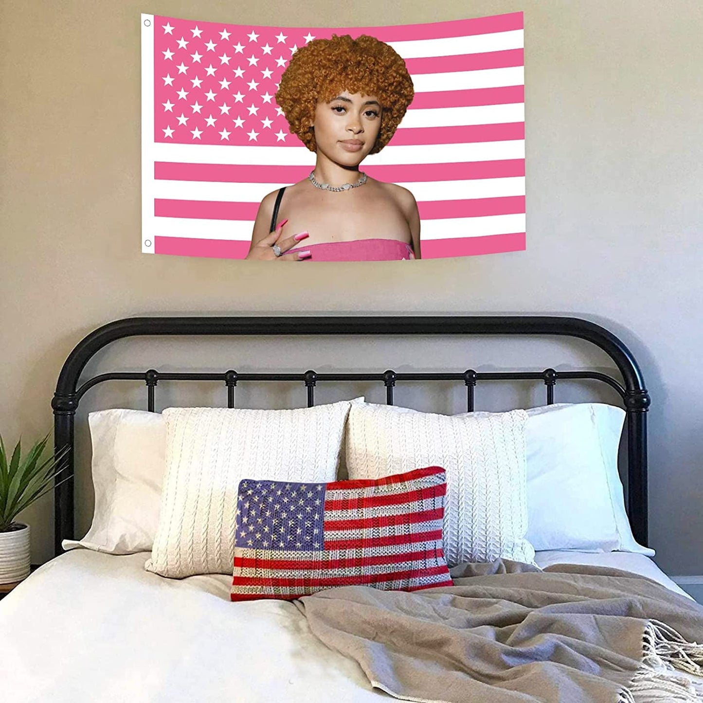 Tapisserie ice rapper spice flag intérieur extérieur rose Maison - Accessoires et Décorations Naty Shop