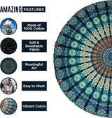 Serviette de plage tapisserie Inde ronde mandala hippie grande Maison Indienne - Accessoires et Décorations Naty Shop
