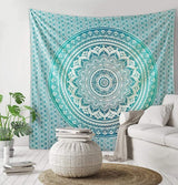 Tapisserie indienne mandala vert décoration esthétique Décoration d'intérieur - Accessoires et Décorations Naty Shop Default Title