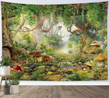 Tapisserie japonaise toile fleurs de cerisier rouge soleil mur Maison - Accessoires et Décorations Naty Shop Multi 27 235L X 180B Cm