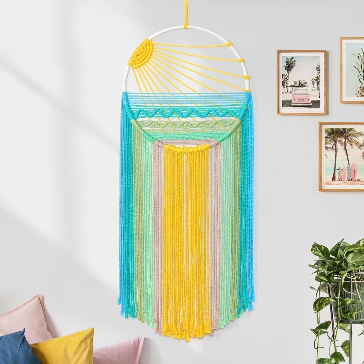 Tapisserie lomohoo dreamcatcher tapisserie motif soleil chambre arc-en-ciel Maison - Accessoires et Décorations Naty Shop Sunrise