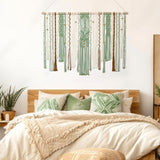 Tapisserie lomohoo grande déco vert esthétique tissée Maison - Accessoires et Décorations Naty Shop
