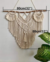 Grande tapisserie bohème naturelle en bois flotté au dessus de la tête de lit Accueil - Accessoires et Décoration Naty Shop
