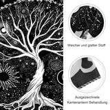 Tapisserie noir blanc arbre vie tapisserie phases lune Maison - Accessoires et Décorations Naty Shop