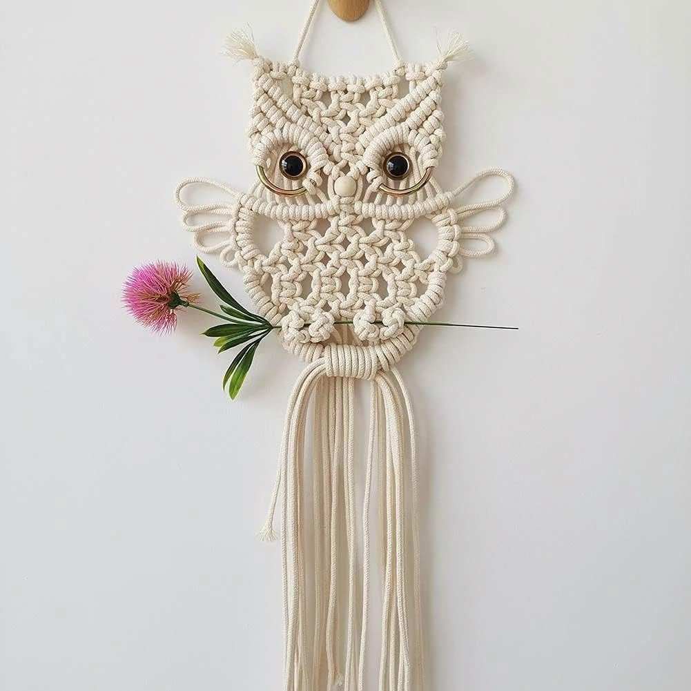 Tapisserie hibou tapiseriei14wall décoration en coton fait main Accueil - Accessoires et Décorations Naty Shop Default Title