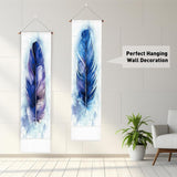 Tapisserie pligreat pack tapis plumes bleu mur vertical Maison - Accessoires et Décorations Naty Shop