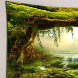 Tapisserie psychédélique forêt lumineuse tapisserie lumière du soleil paysage suspendu Maison - Accessoires et Décorations Naty Shop