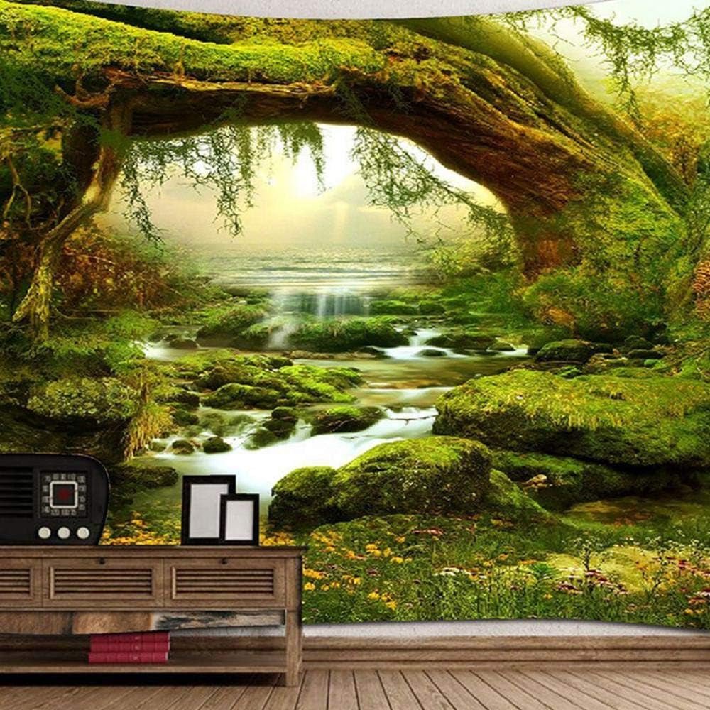 Tapisserie psychédélique forêt lumineuse tapisserie lumière du soleil paysage suspendu Maison - Accessoires et Décorations Naty Shop