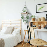 Tapisserie étagère en bois guirlande feuilles tressées Maison - Accessoires et Décorations Naty Shop