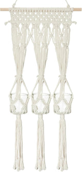 Bougeoirs en verre étagère tapisserie made Casa - Accessoires et Décorations Naty Shop Blanc