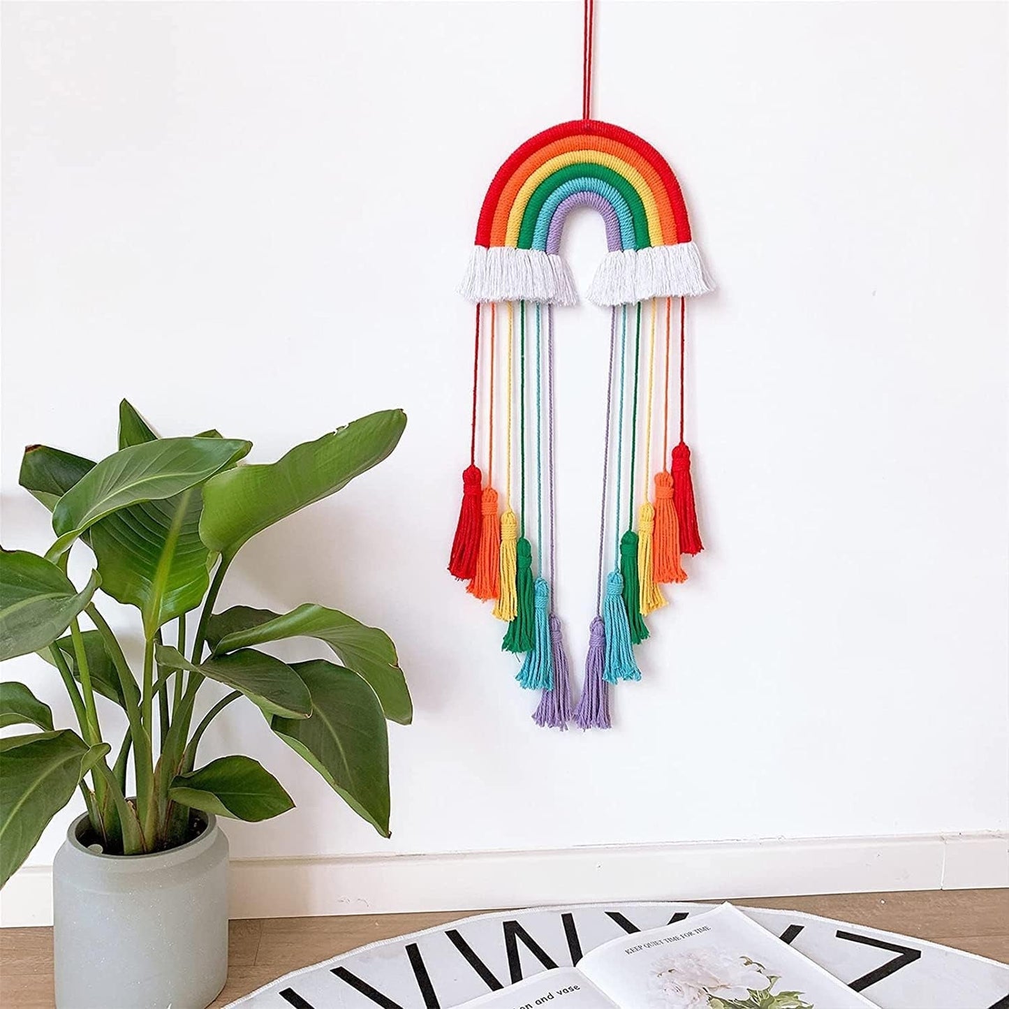 Tapisserie arc-en-ciel décoration corde coton arc-en-ciel Accueil - Accessoires et Décorations Naty Shop