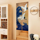 Tapisserie de style japonais rideau long noren en lin épais Maison - Accessoires et Décorations Naty Shop