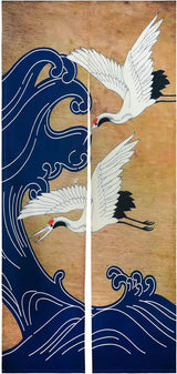 Tapisserie de style japonais rideau long noren en lin épais Accueil - Accessoires et Décorations Naty Shop Default Title