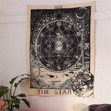 Tapisserie Tarot Soleil Accueil - Accessoires et Décorations Naty Shop Bleu, blanc 150L X 129B Cm