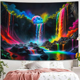 Tapisserie tapisserie cascade planétaire fantaisie lumière noire Maison - Accessoires et Décorations Naty Shop
