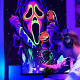 Tapisserie tapisserie horreur visage blacklight fantômes réactif Accueil - Accessoires et Décorations Naty Shop