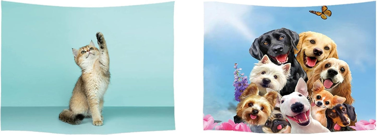 Tapisserie ulticool maison plage mer palmier île Maison - Accessoires et Décorations Naty Shop Chien Chat