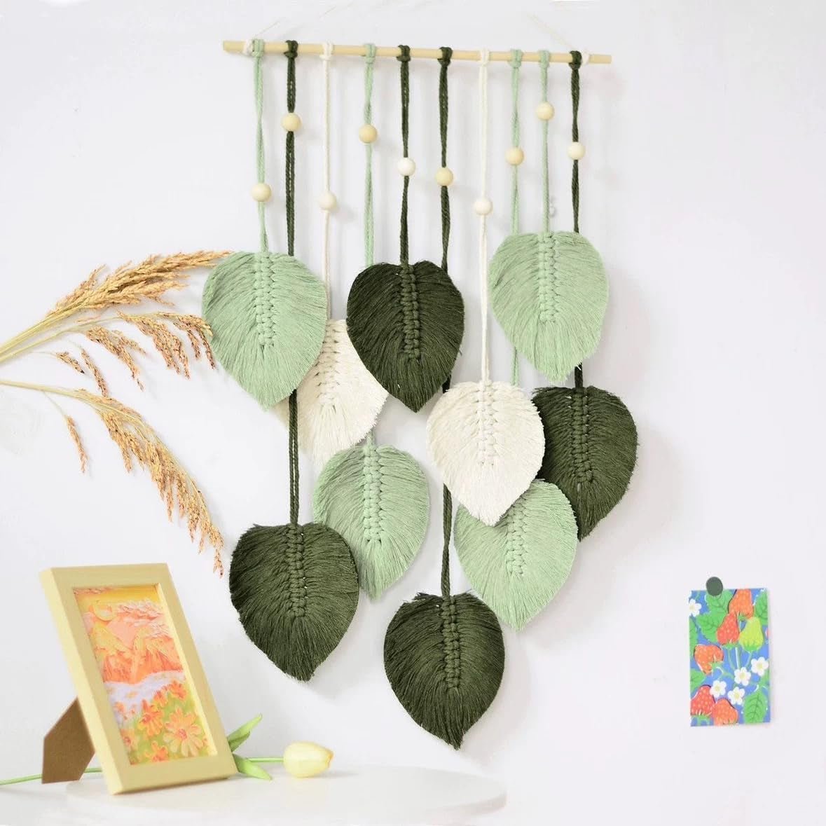 Tapisserie verte naturelle décorant les murs de la chambre de la chambre Accueil - Accessoires et Décorations Naty Shop