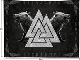 Tapisserie viking loup totem noir blanc méditation runes Maison - Accessoires et Décorations Naty Shop