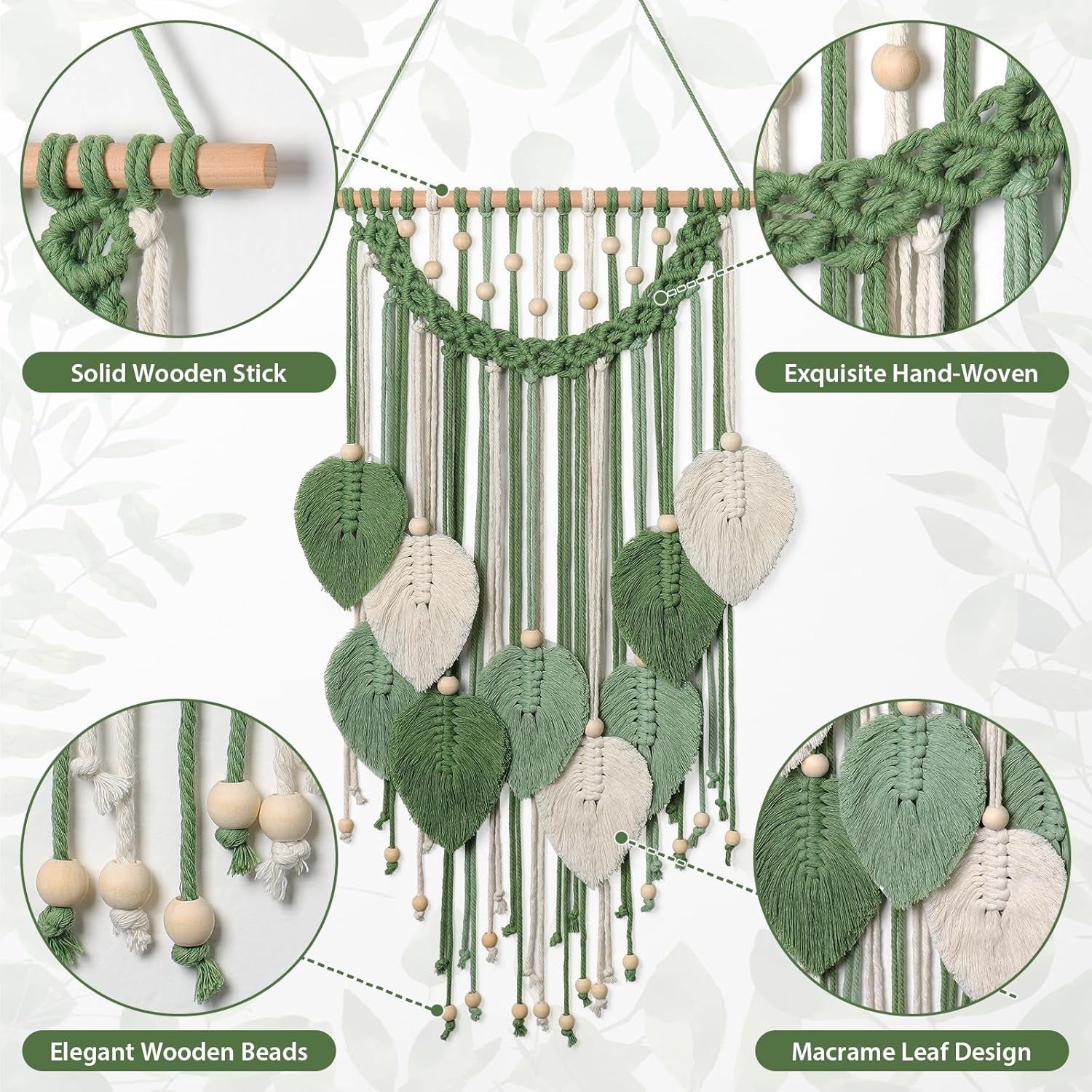 Tapisserie Weldomcor tapisserie petit commerce perles feuilles de bois Maison - Accessoires et Décorations Naty Shop