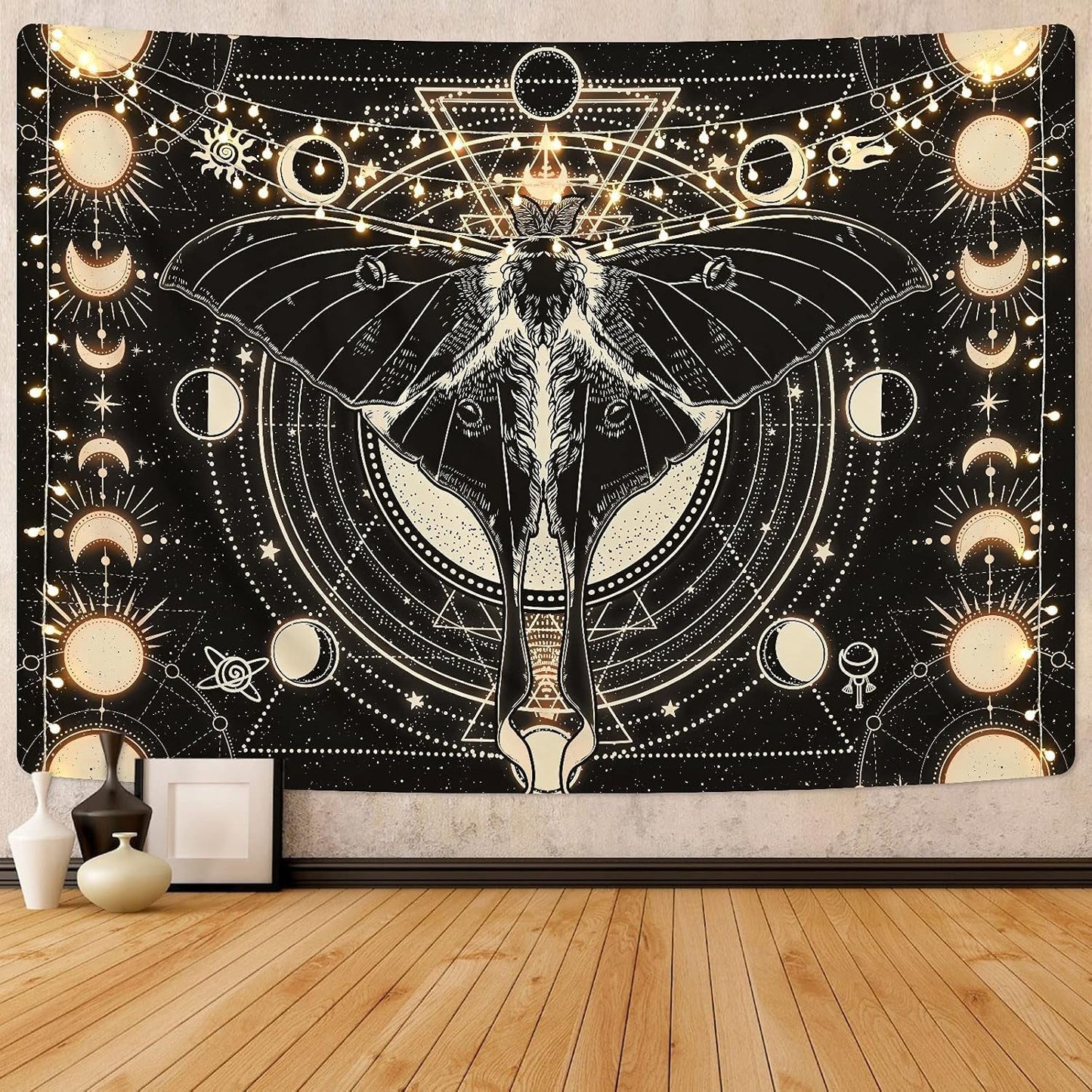 Tapisserie yrendenge papillon noir soleil lune naturel Accueil - Accessoires et Décorations Naty Shop Default Title