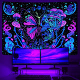 Tapisserie Yrendenge tapisserie fluorescente phase papillons Accueil - Accessoires et Décorations Naty Shop
