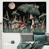Tapisserie yugarlibi champignon forêt noire escargot à suspendre Maison - Accessoires et Décorations Naty Shop