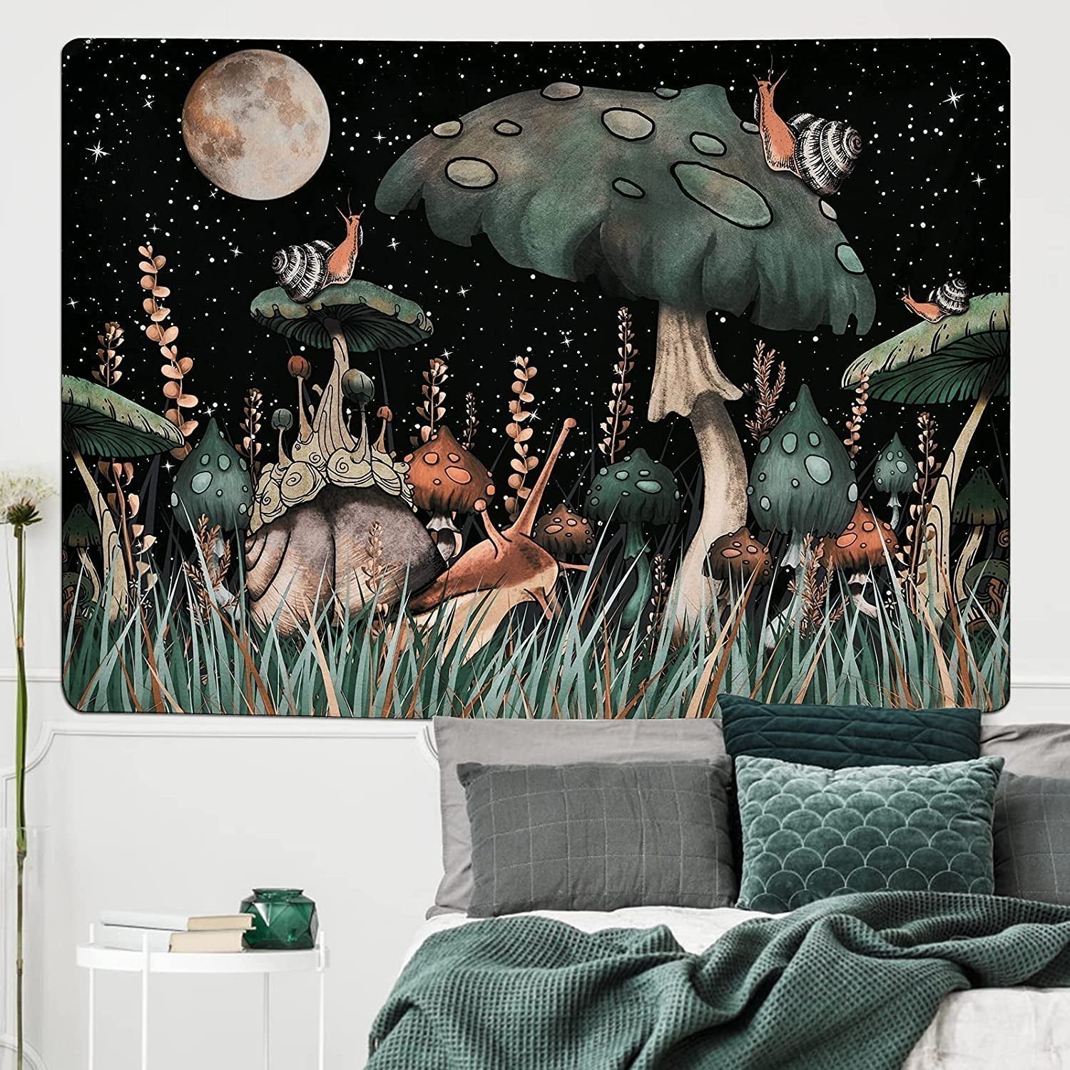 Tapisserie yugarlibi champignon forêt noire escargot à suspendre Maison - Accessoires et Décorations Naty Shop