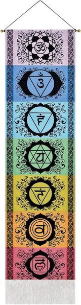 Yugarlibi ensemble de tapisserie de méditation chakra yoga tapisserie trippy Accueil - Accessoires et Décorations Naty Shop Noir 130L X 32,5B Cm