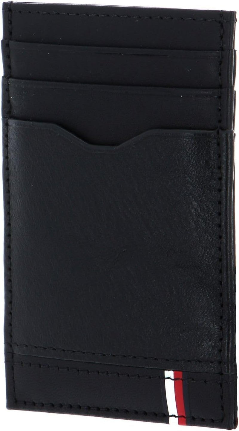 Tommy Hilfiger TH Central Cardholder, Portefeuille à deux volets pour hommes, Noir, Taille unique Portefeuille pour hommes Naty Shop
