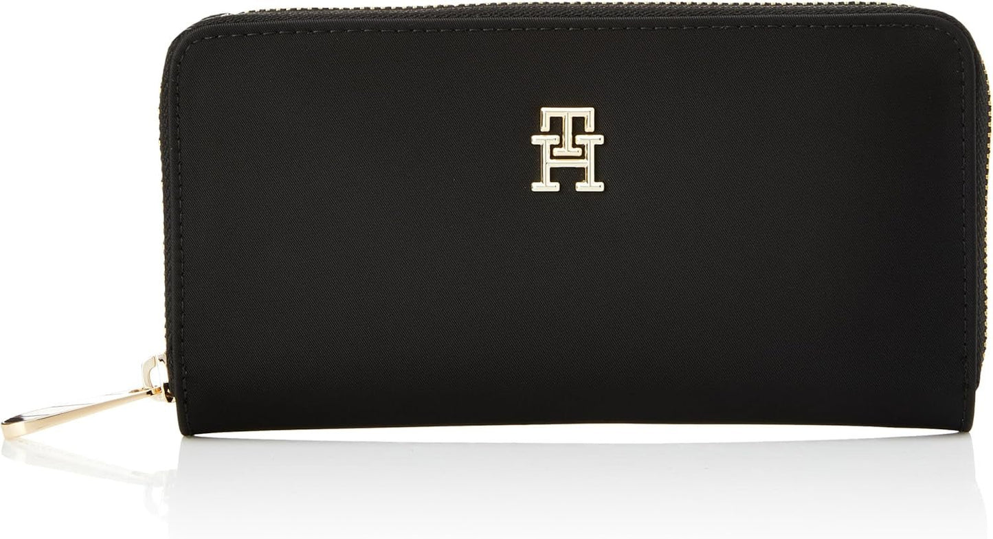 Tommy Hilfiger Portefeuille Femme Poppy Large Card Slots Wallet Women Naty Shop Black Os