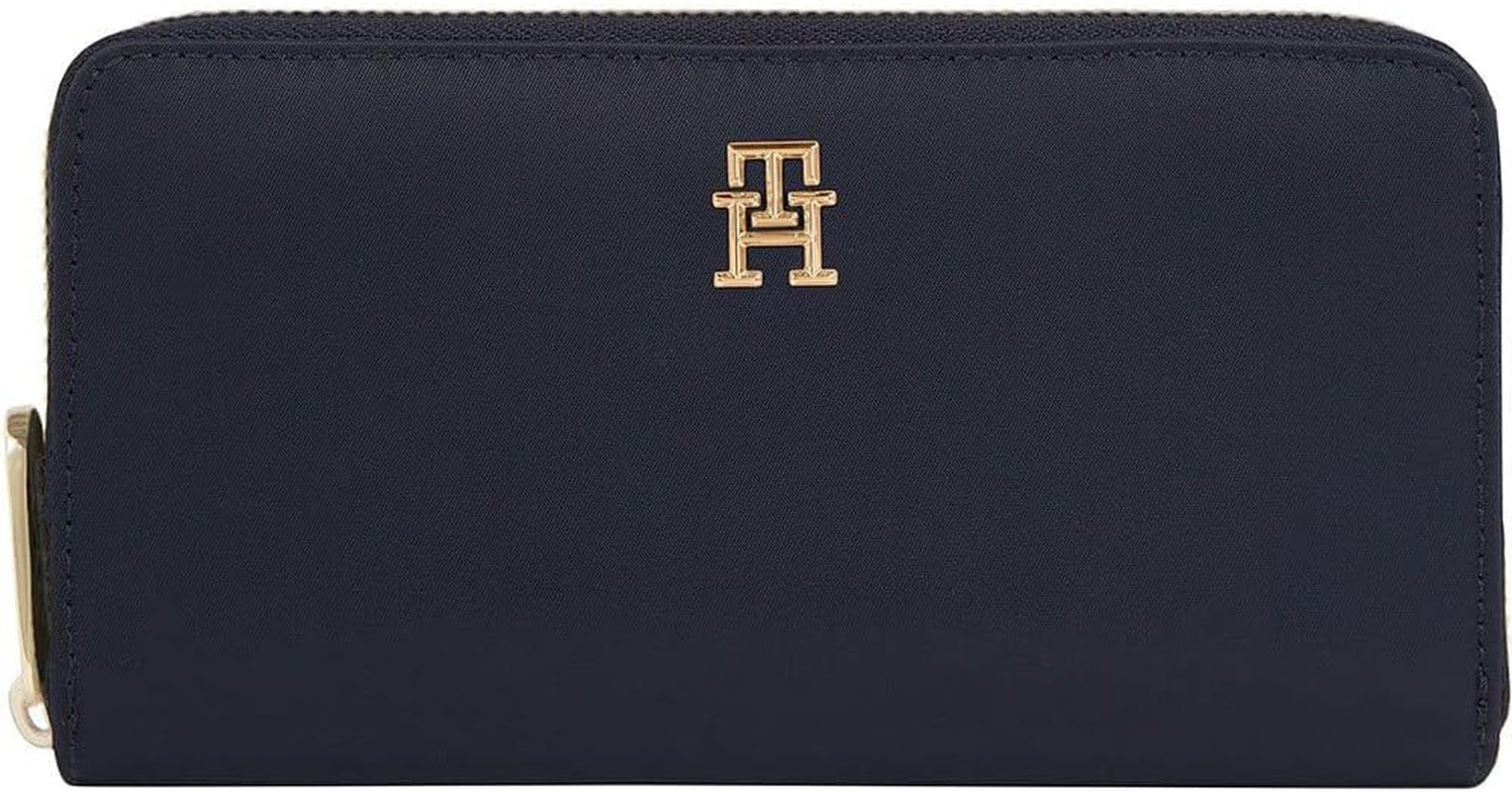 Tommy Hilfiger Portefeuille Femme Poppy Large Card Slots Portefeuille Femme Naty Shop Space Blue Os