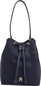 Tommy Hilfiger Poppy Bucket Aw0aw15218 Sacs pour femme Taille unique Naty Shop Bleu (Bleu espace)