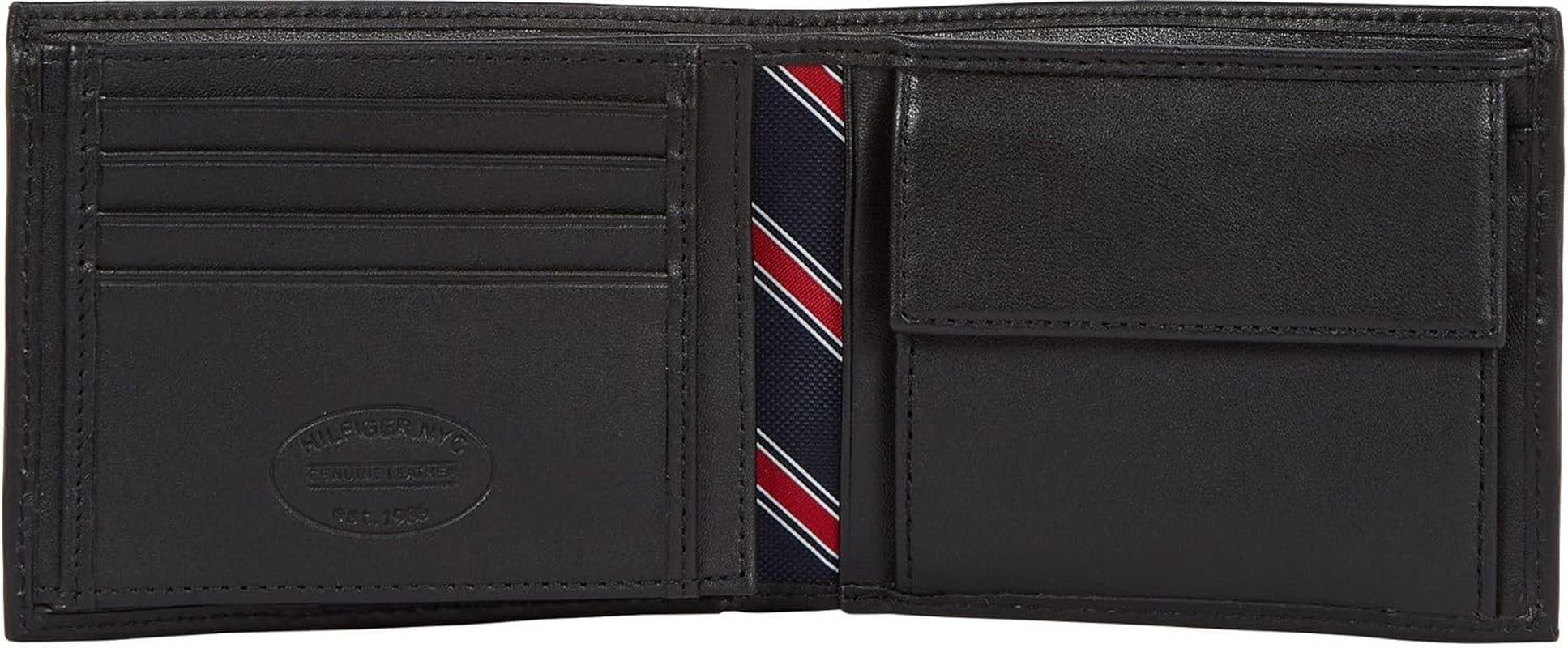 Tommy Hilfiger Eton Portefeuille à trois volets avec poche pour monnaie Naty Shop Portefeuille pour homme