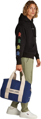 Tommy Jeans Sac de sport rétro cool Weekender pour hommes, bleu velours, taille unique, bagages et équipement de voyage Naty Shop