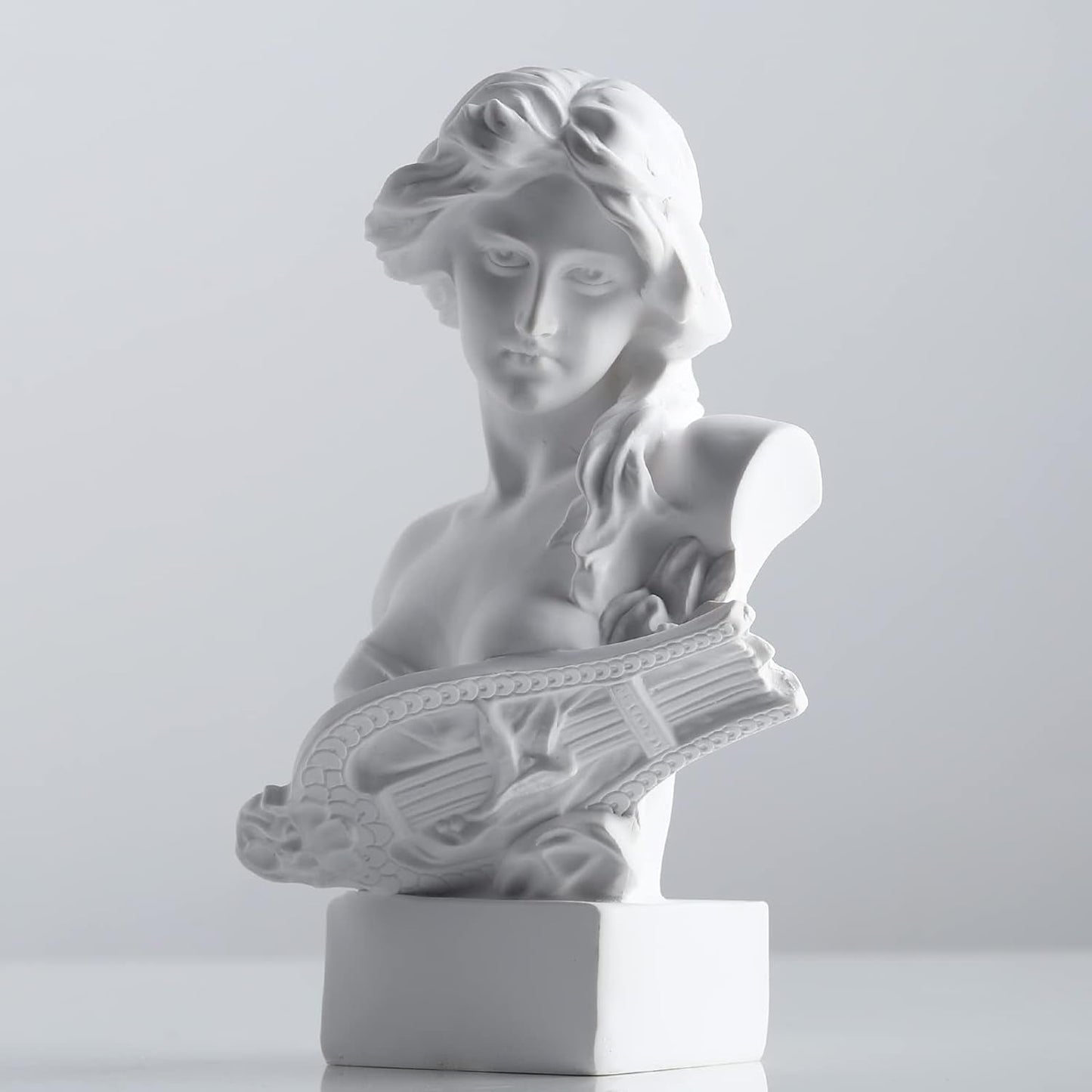 XMGZQ Sculpture de Statue d'Aphrodite Blanche, Statue de Buste de Mythologie Grecque en résine, pour la décoration de Chambre de Coquette, décoration de Chambre d'académie Sombre, étagères, cloison, Statuettes et Sculptures