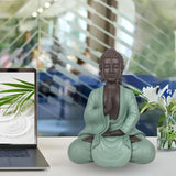 Zen Arôme SBM5 Statue Zen Bodhi, vert/marron, hauteur 20 cm Statuettes et sculptures Naty Shop